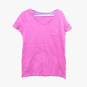 【中古】ギャップキッズ GAP KIDS 子供服 Tシャツ カットソー ボートネック 半袖 コットン 綿 無地 130 パープル 紫