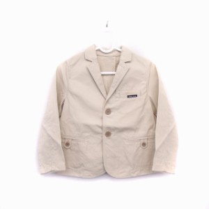 【中古】コムサイズム COMME CA ISM 子供服 ジャケット ブレザー ノッチドラペル 長袖 コットン 綿 無地 シンプル