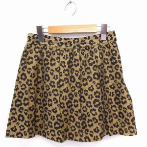 マイミシェル 邪魔くさく USA製 レオパード柄 ミニスカート S ベージュ  