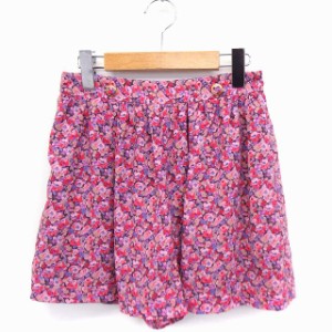 【中古】ロペピクニック ROPE Picnic キュロット パンツ 花柄 ショート 38 ピンク /FT36 レディース