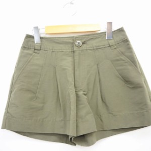 【中古】レイビームス Ray Beams ショートパンツ ショーパン 無地 シンプル ミニ コットン 綿 0 カーキ 深緑 /MT23