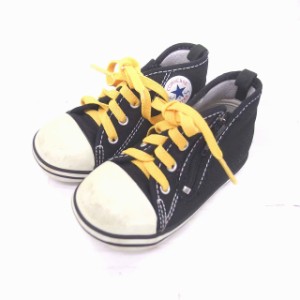 【中古】コンバース CONVERSE ベビー靴 BABY ALLSTAR スニーカー シューズ ローカット 14 黒 ブラック /TT16