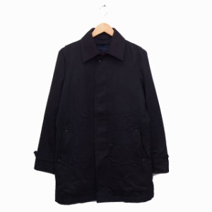 【中古】ミスタージュンコ Mr.JUNKO コート ジャケット アウター ステンカラー ミモレ丈 ロング 黒 /KT36 レディース