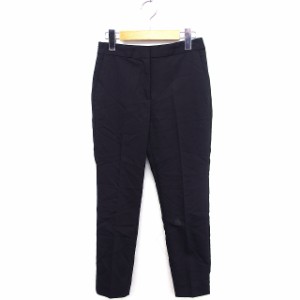 【中古】ザラ ZARA テーパード センタープレス ウエスト切替 無地 コットン混 XS ブラック 黒 /FT17 レディース