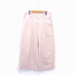 【中古】ユナイテッドアローズ UNITED ARROWS TOKYO ワイド パンツ ハイウエスト ジップフライ 薄手 40 ピンク /TT19