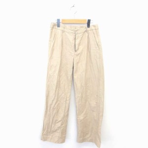 【中古】P.P.P.  チノパン パンツ ロング ストレート ジップフライ L ベージュ 薄茶 /TT17 レディース