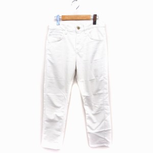 【中古】リー LEE デニム スキニー スリム パンツ 無地 XS ホワイト 白 /FT26 レディース