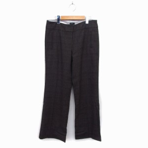 【中古】ジェイクルー J.CREW パンツ スラックス ストレート ウール ジップフライ ローライズ チェック 4 