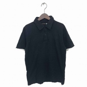 【中古】フルカウント FULLCOUNT ポロシャツ シャツ 切りっぱなし 綿 コットン 半袖 38 黒 ブラック /TT33