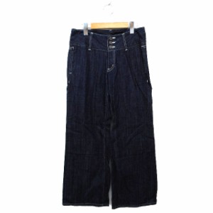 【中古】デニムクローゼット DenimCloset デニム ジーンズ ワイド ローライズ ジップフライ 25 インディゴ /NT25 