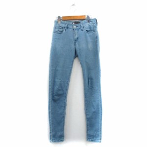 【中古】リーバイス Levi's デニム ジーンズ スキニー ウォッシュ加工 26 ライトブルー 水色 /KT24 レディース