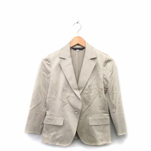 【中古】ミッシェルクラン MICHEL KLEIN ジャケット ブレザー テーラード シンプル 38 ベージュ /KT1 レディース