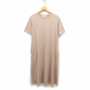 【中古】ナチュラルビューティーベーシック NATURAL BEAUTY BASIC Tシャツ ワンピース 半袖 ロング Aライン 無地