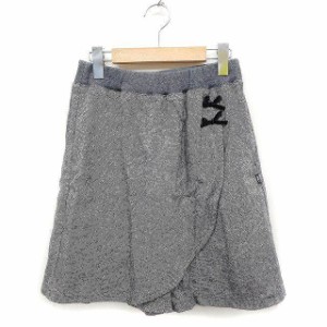 【中古】クミキョク 組曲 KUMIKYOKU 子供服 ラップ キュロット パンツ ツイード ウール 160 グレー 灰 /FT13 キッズ