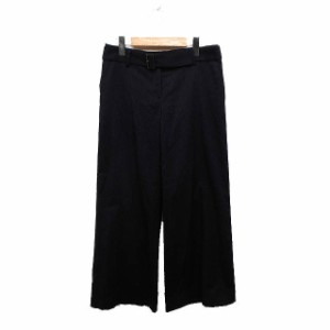 【中古】シーケーカルバンクライン ck Calvin Klein 国内正規品 ストライプ柄 ワイドパンツ フルレングス ベルト 6