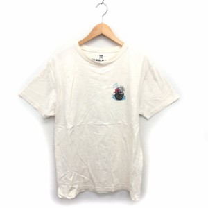 【中古】ロアークリバイバル THE ROARK REVIVAL カットソー Tシャツ クルーネック コットン 綿 リブ プリント 半袖 M