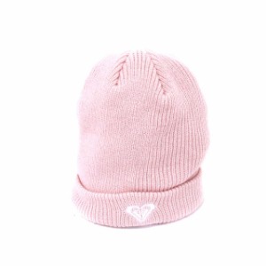 【中古】ロキシー ROXY 帽子 ニット帽 ニットキャップ ロゴ シンプル ピンク /KT4 レディース