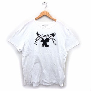 【中古】アメリカンイーグル アウトフィッターズ AMERICAN EAGLE OUTFITTERS カットソー Tシャツ コットン 綿 透け感 