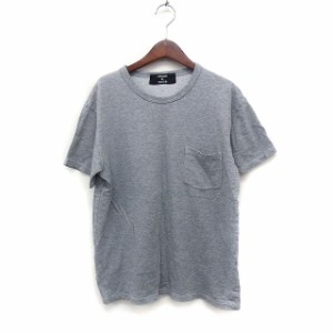 【中古】カバンドズッカ CABANE de zucca スウエット Tシャツ カットソー クルーネック 半袖 綿 M グレー 灰 /FT41