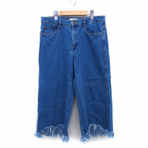 【中古】ザラ トラファルック ZARA Trafaluc デニムウェア denimwear ジーンズ パンツ ワイド ストレート クロップド