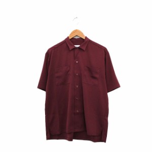 【中古】ジュンレッド JUNRed シャツ 半袖 胸ポケット シンプル S レッドブラウン 赤茶 /KT15 メンズ