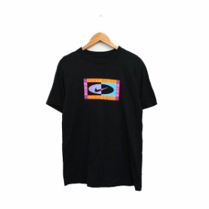 【中古】ナイキ NIKE The Nike Tee 国内正規品 Tシャツ カットソー 半袖 コットン プリント M 黒 /KT29 レディース