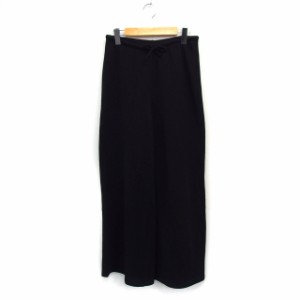 【中古】ザラ ZARA イージー ワイドパンツ 無地 コットン 綿 S ブラック 黒 /FT14 レディース