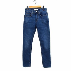 【中古】ザラ ZARA デニム ジーンズ スキニー スリム パンツ 38 ネイビー 紺 /FT14 レディース