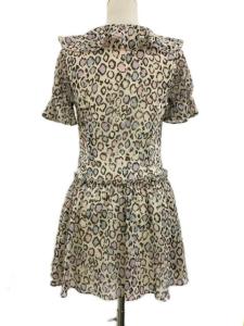 中古 シャーロット ロンソン ワンピース チュニック フレア ミニ アニマル柄 フリル 半袖 S ベージュ ピンクの通販はau Pay マーケット ブランド古着のベクトル 商品ロットナンバー