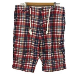 中古 バックナンバー パンツ ワイド ハーフ ウエストコード チェック L 赤 紺 レッド ネイビー メンズの通販はau Pay マーケット ブランド古着のベクトル 商品ロットナンバー