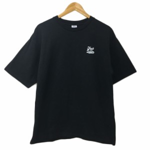 【中古】フルーツオブザルーム Tシャツ カットソー プルオーバー クルーネック プリント ロゴ 五分袖 M 黒 白