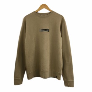 【中古】ビラボン BILLABONG トレーナー スウェット プルオーバー クルーネック ロゴ 長袖 XL ベージュ メンズ