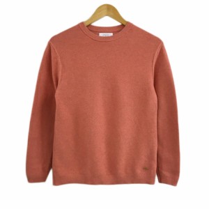 【中古】ザラ ZARA セーター ニット プルオーバー クルーネック 無地 長袖 13-14 164 ピンク 赤 レッド キッズ