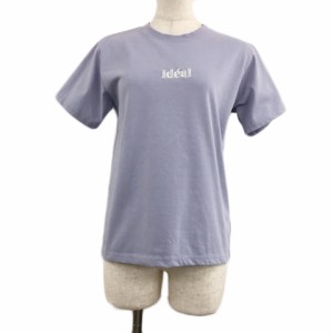 【中古】グレイル GRL Tシャツ カットソー プルオーバー クルーネック 刺繍 ロゴ 半袖 M 紫 ラベンダー パープル