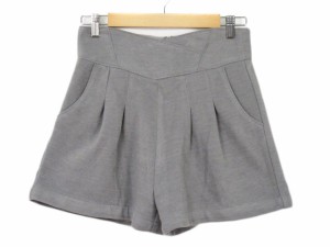 【中古】ティティー&コー TITTY&CO ショートパンツ キュロット ハイウエスト タック M グレー レディース