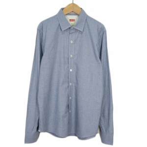 【中古】リーバイス Levi's LONG SLEEVE CLAY SHIRT シャツ ドット 長袖 コットン M 青 ブルー メンズ