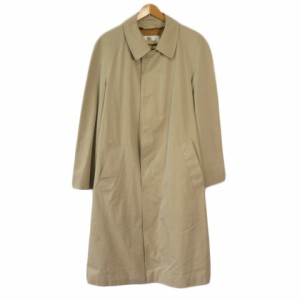 【中古】アクアスキュータム AQUASCUTUM コート ステンカラー ライナー コットン ベージュ メンズ