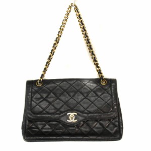 【中古】シャネル CHANEL マトラッセ チェーン ショルダーバッグ 黒 ブラック ☆AA★  レディース