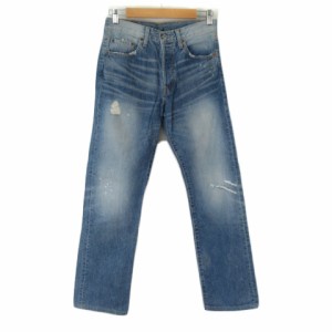 【中古】リーバイス Levi's パンツ ジーンズ デニム ボタンフライ クラッシュ 29 青 ブルー メンズ