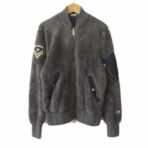 【中古】チャンピオン CHAMPION フリースジャケット WMNS ZIP JACKET MA-1 M グレー レディース