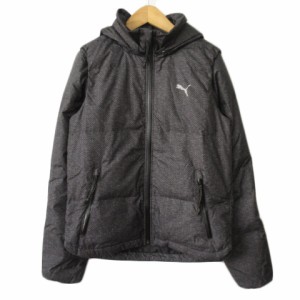 【中古】プーマ PUMA パデッドジャケット ダウン ベスト 2way S 黒 ブラック メンズ