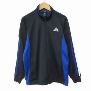 【中古】アディダス adidas clima365 トラックジャケット ジャージ 150 国内正規 紺 ネイビー キッズ