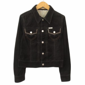 【中古】リーバイス レディースタイル LEVI'S LADY STYLE ジャケット コーデュロイ 黒 ブラック レディース