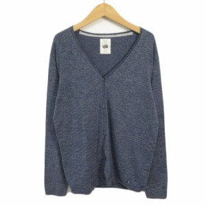 【中古】ザラ ZARA カーディガン ニット Vネック コットン 13-14 青 ブルー キッズ