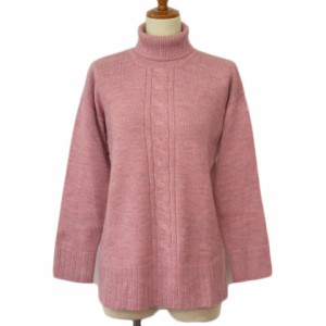 【中古】ローラアシュレイ LAURA ASHLEY MERINO EXTRAFINE セーター ニット タートルネック S ピンク レディース