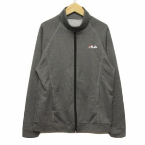 【中古】フィラ FILA ジャケット ジップアップ スウェット M グレー メンズ