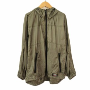 【中古】エルエルビーン L.L.BEAN ジャケット ジップアップ ナイロン M カーキ レディース