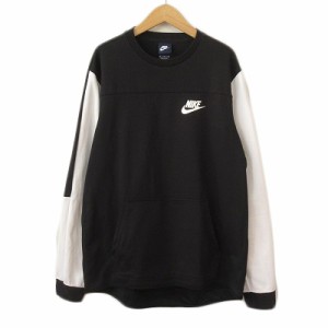 【中古】ナイキ NIKE AV15 Fleece L/S Crew Tシャツ ロンT XL 国内正規 黒 ブラック メンズ