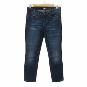 【中古】ギャップ GAP SKINNY ROLL UP COUPE MOULANTE パンツ ジーンズ デニム スキニー 27 青 ブルー レディース