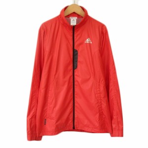 【中古】アディダス adidas CLIMA PROOF ジャケット ウインドブレーカー L 国内正規 赤 レッド メンズ